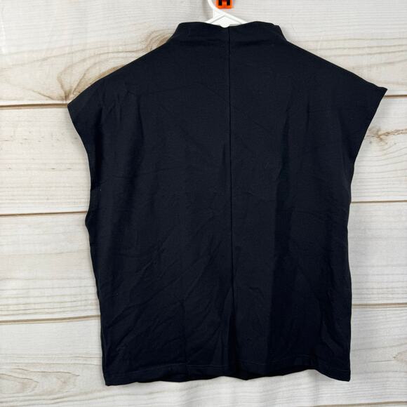 Madewell True Black Funnelneck Cropped Muscle Tee Size XL - Picture 8 of 13